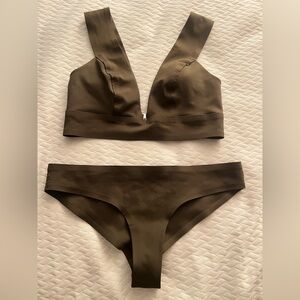 Zara olive Green Bikini Sz S